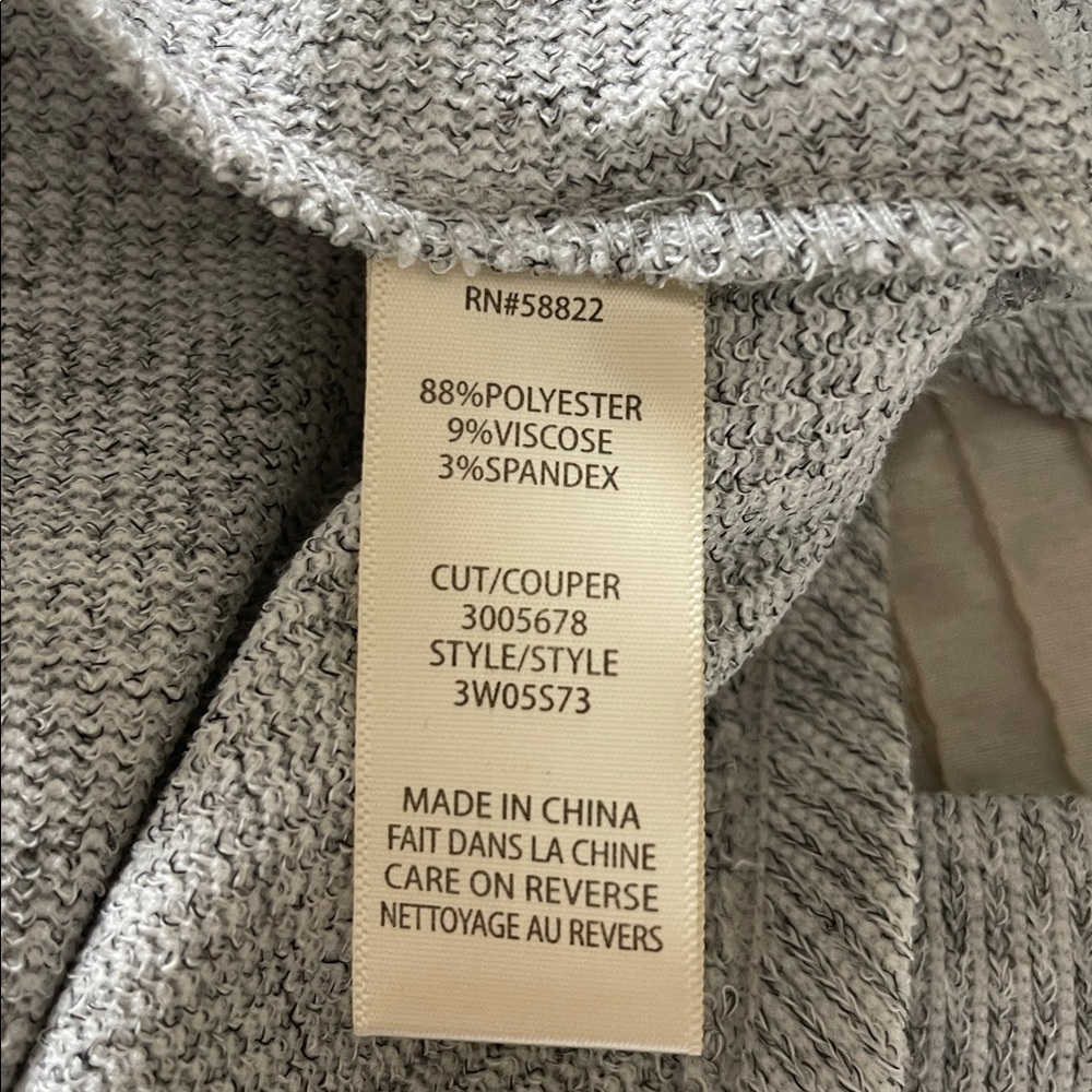 Max Studio Oat & Black Short Sleeve Boat Neck Soft Ribbed Knit Top NWOT Size 2X - Picture 8 of 8